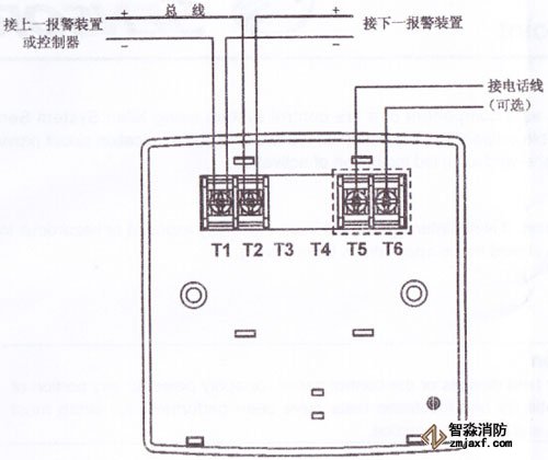 J-SAP-M-M900K手動報警按鈕系統(tǒng)接線圖